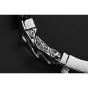 Мужской браслет цепочка из кожи Viking BS3727